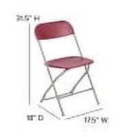 Red 2 Pack Plastic Folding Chair I950