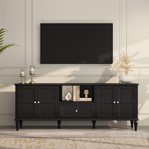 67'' Mid-Century Modern TV Stand with Storage Drawer and Doors H90666