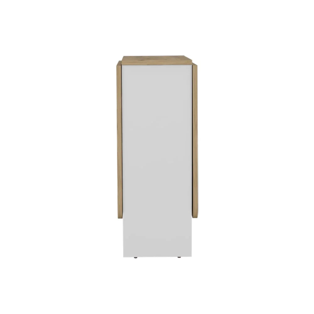 Folding Dining Table White Macadamia L916729
