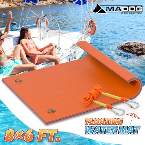 7 x 3 Ft Floating Water Mat XPE Foam Orange L90334