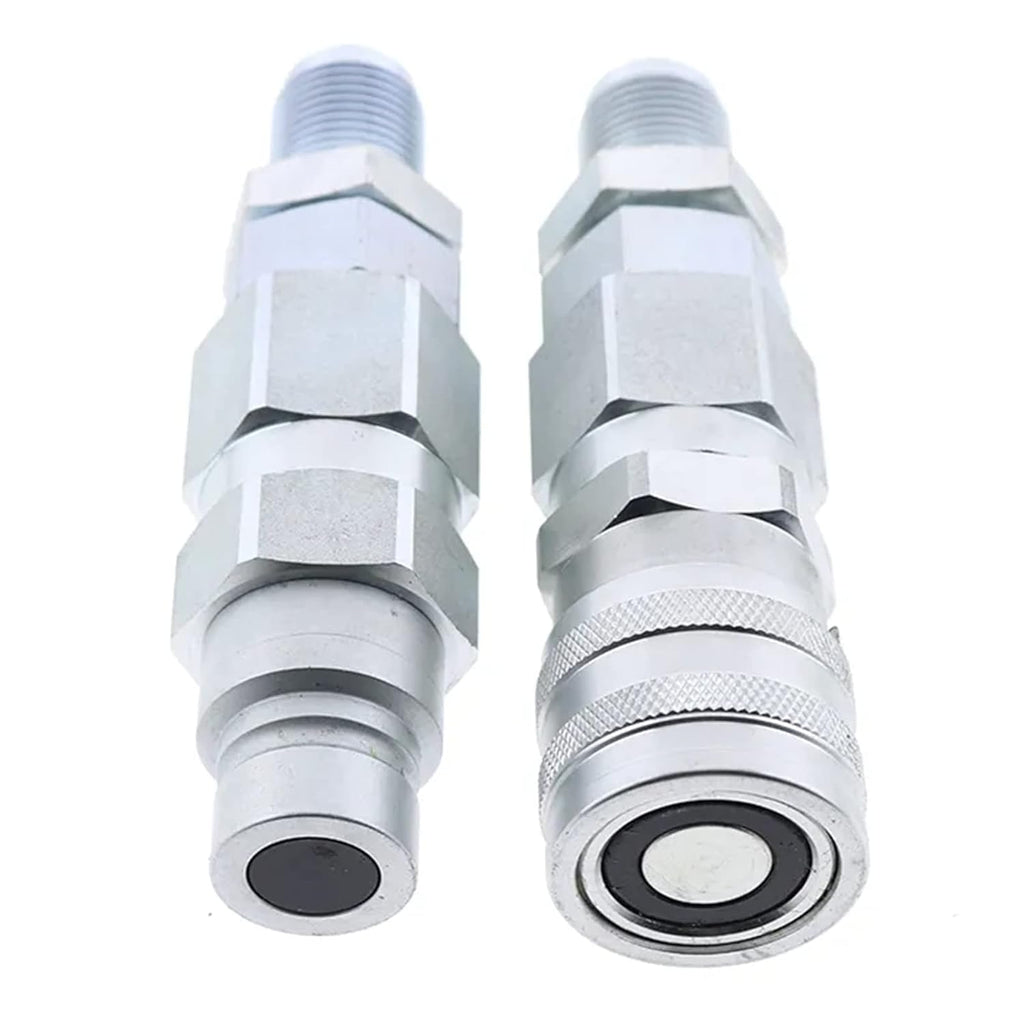 10 JIC Thread 1/2 Flat Face Hydraulic Quick Connect Coupler Set K1953