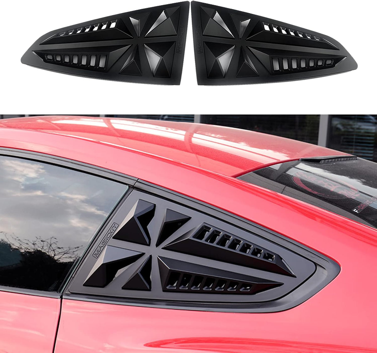 Carbon Fiber Printed Side Window Louvers 2PCS X60583