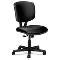 Black Leather Task Chair with Synchro-Tilt W4735