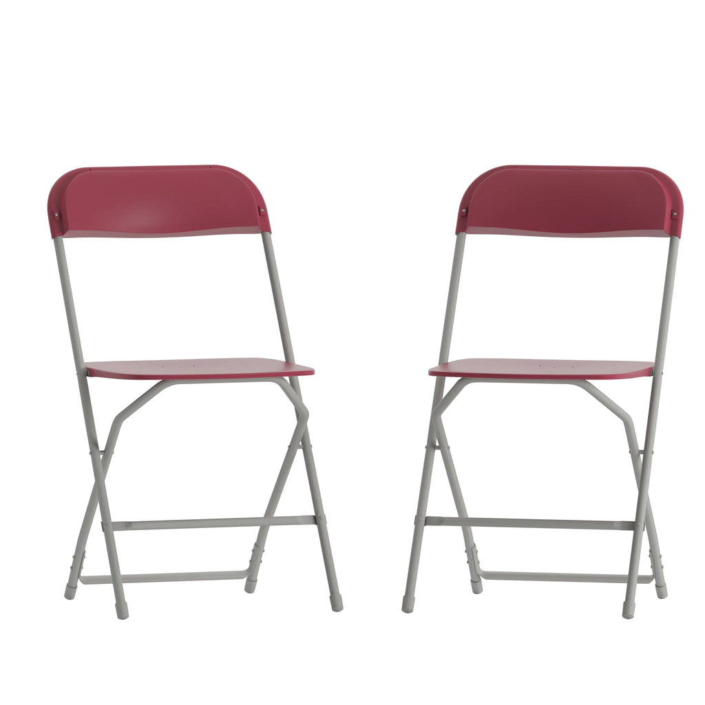 Red 2 Pack Plastic Folding Chair I950