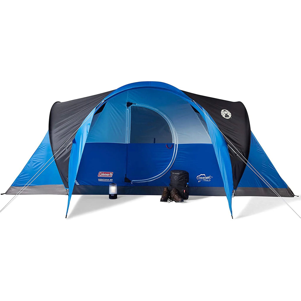 8 Person Cabin Camping Tent with Hinged Door, Blue O12484