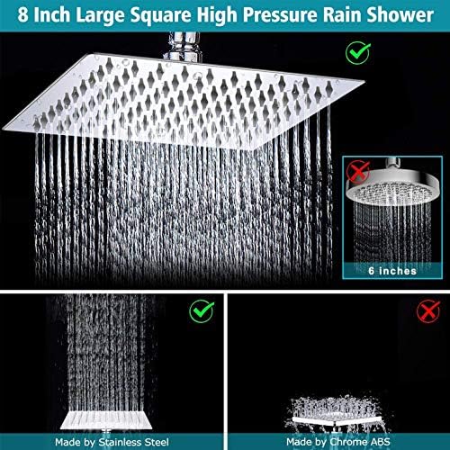 High Pressure Rain Shower Combination 9 Modes 304 Stainless Steel Hose Pack of 2 T25664