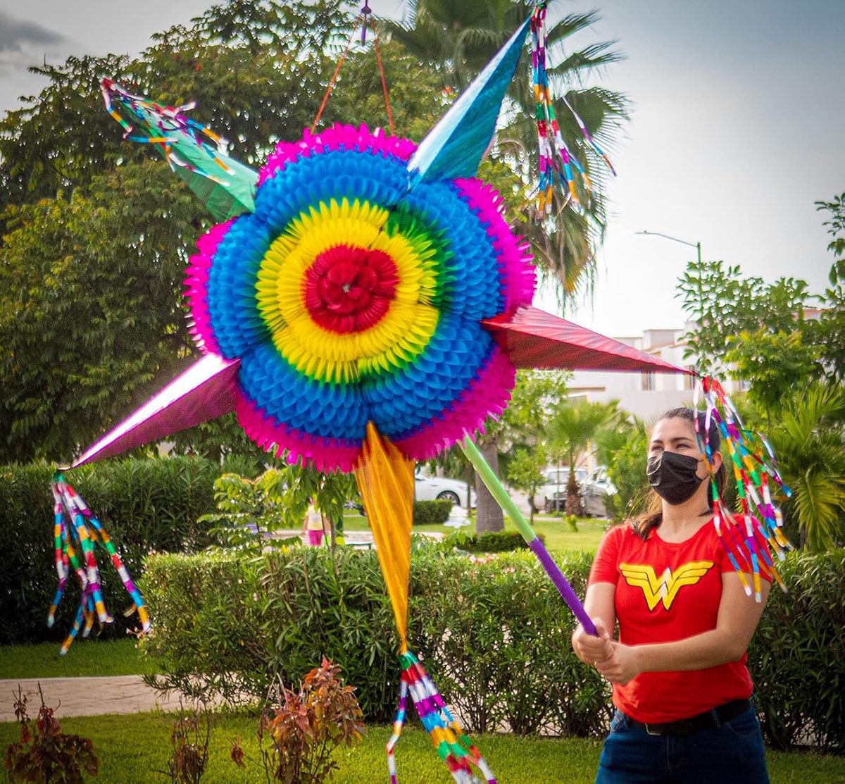 52 Inch Rainbow Star Pinata X14477