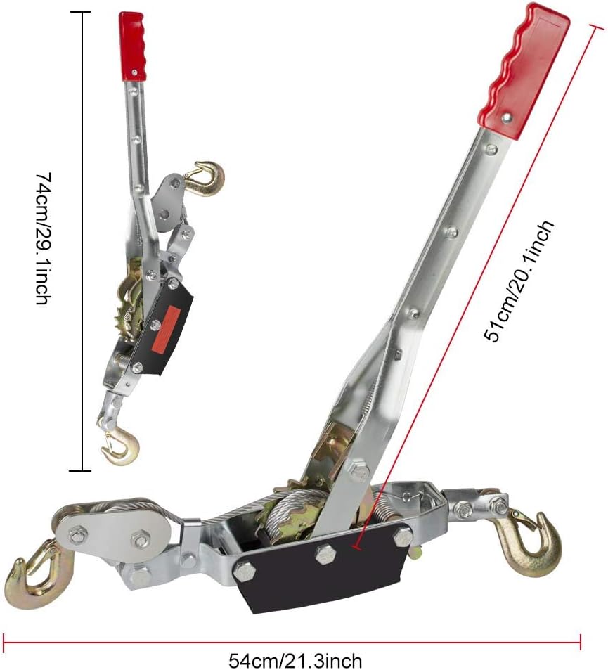 4-Ton Dual Gear Come Along Power Puller Hand Puller Tool Pack of 2 D1343
