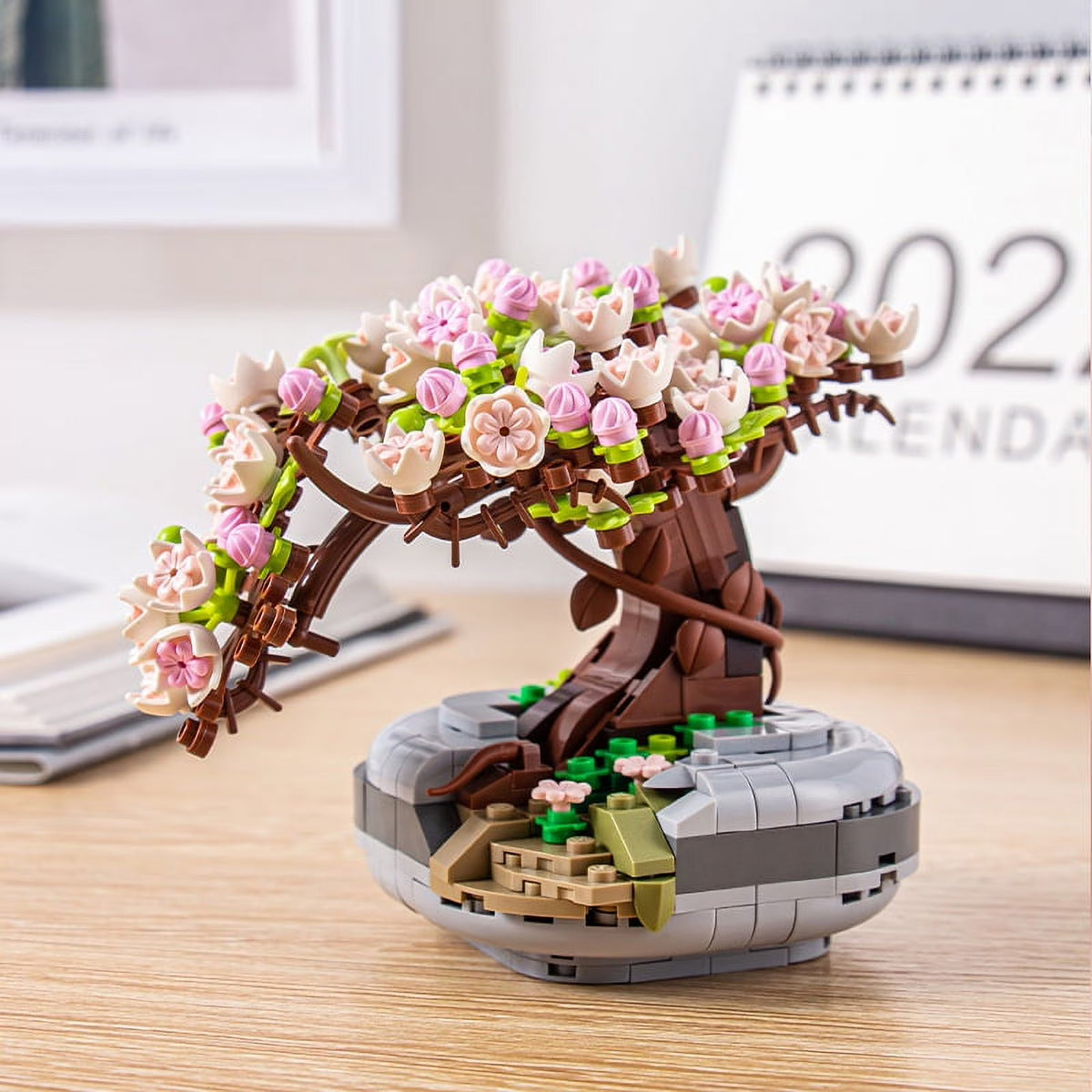 426Pcs Cherry Tree Plant Building Blocks Set N471