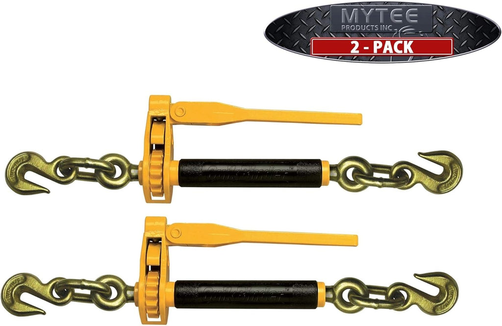 (2 Pack) 1/2 x 5/8 Ratchet Binder 18100 Lb WLL Chain Tow Heavy Equip Q8619
