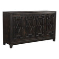 Black 4-door Solid Wood Sideboard I63183