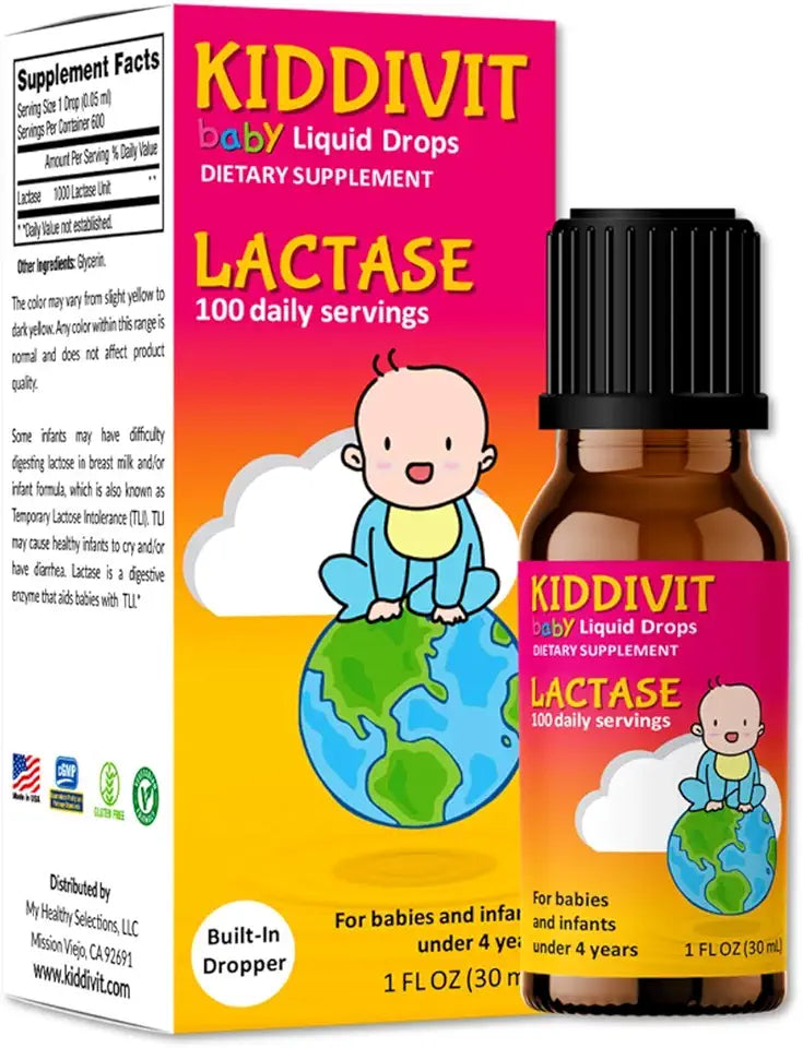 Lactase Liquid Drops 1000 Units 1 Fl Oz Sugar Free Vegetarian E74740