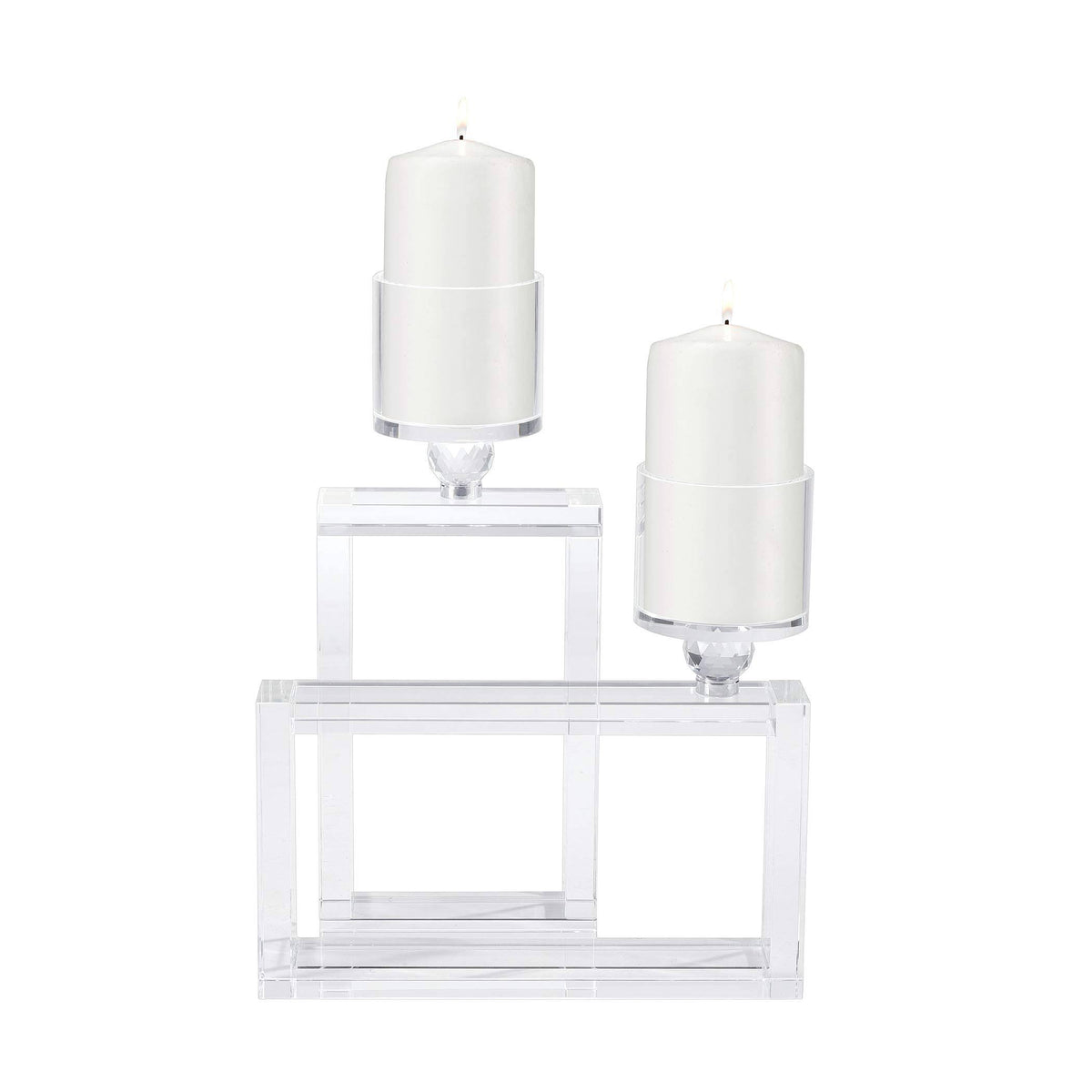 Clear Cubic Candle Holder S958713