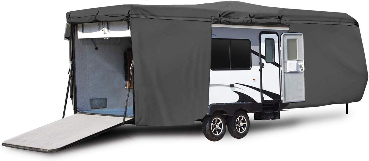 Gray RV Cover Fits Length 30'-33' Travel Trailer Camper D344132