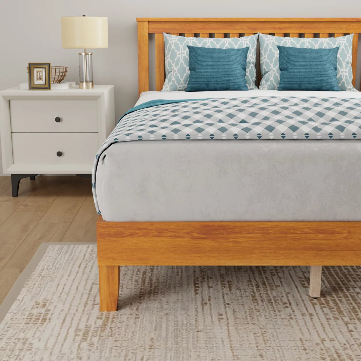 Queen Size Bed Frame with Headboard Q5665