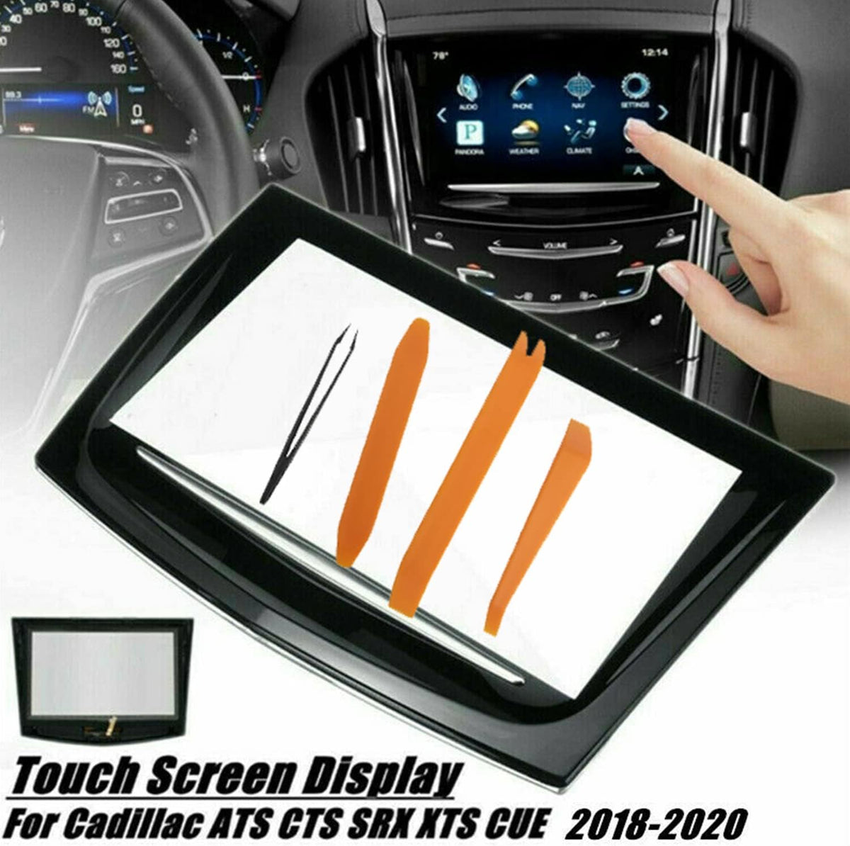 Touch Screen Monitor Replacement Screen for Cadillac Car 2018 2019 2020 2021 X16277