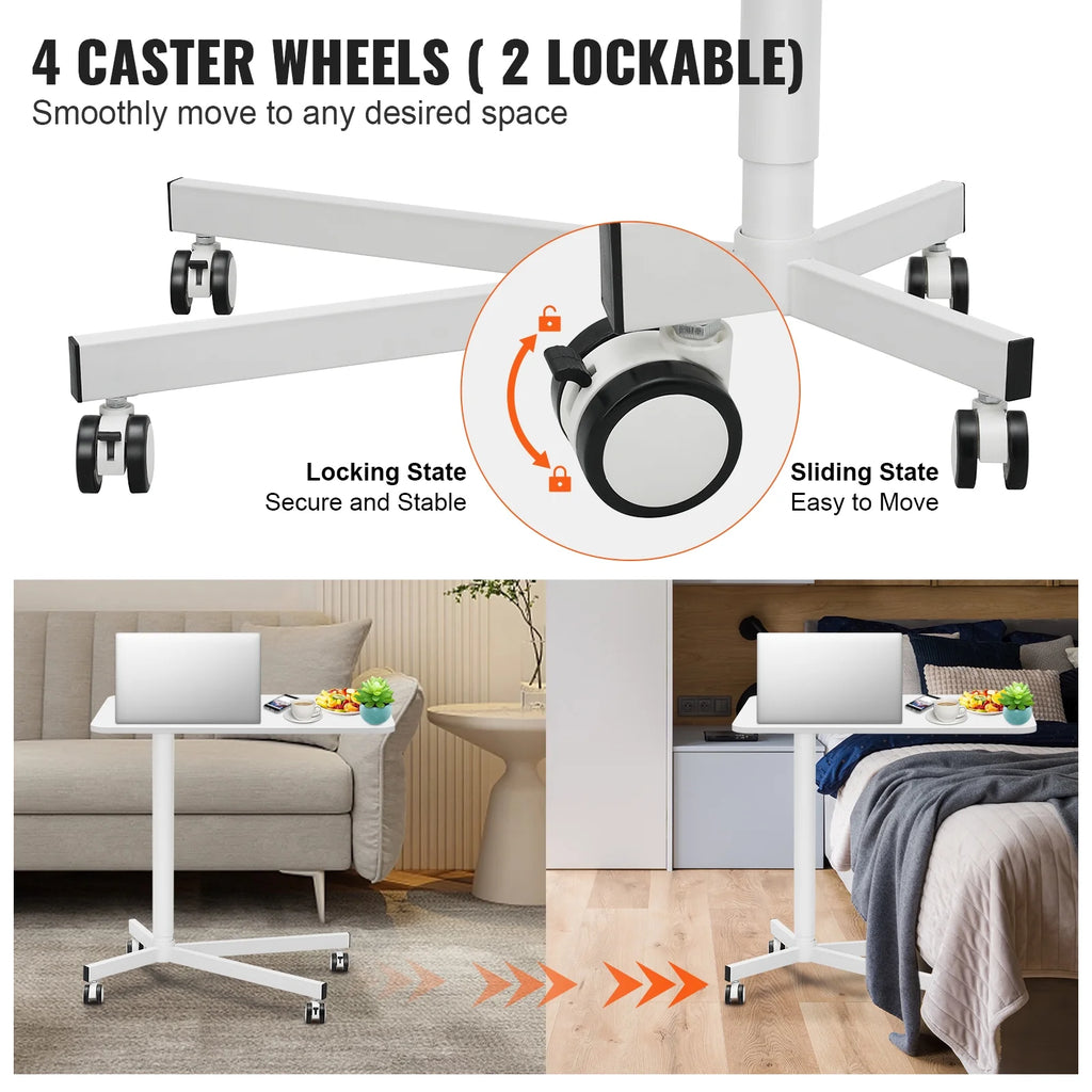 Mobile Standing Desk with 360° Swivel Wheels F45236