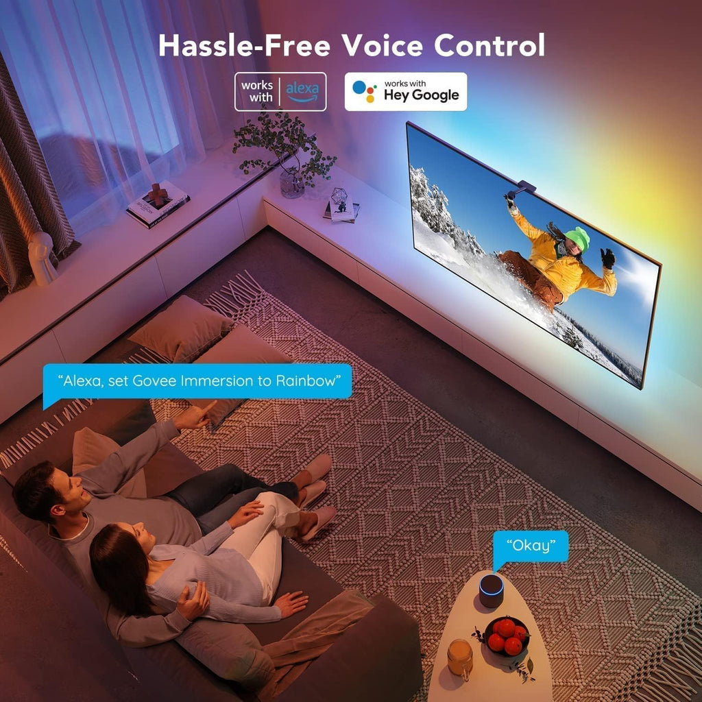 TV LED Backlights with Camera, RGBIC Wi-Fi, Music Sync X397