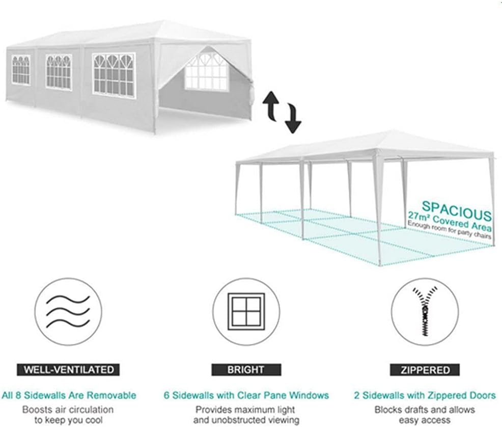 10x30 Canopy Tent with 8 Removable Walls C1509