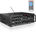 Bluetooth Stereo Power Amplifier with FM Radio, MP3/USB/SD, 2 Mic in Echo, RCA, LED P306