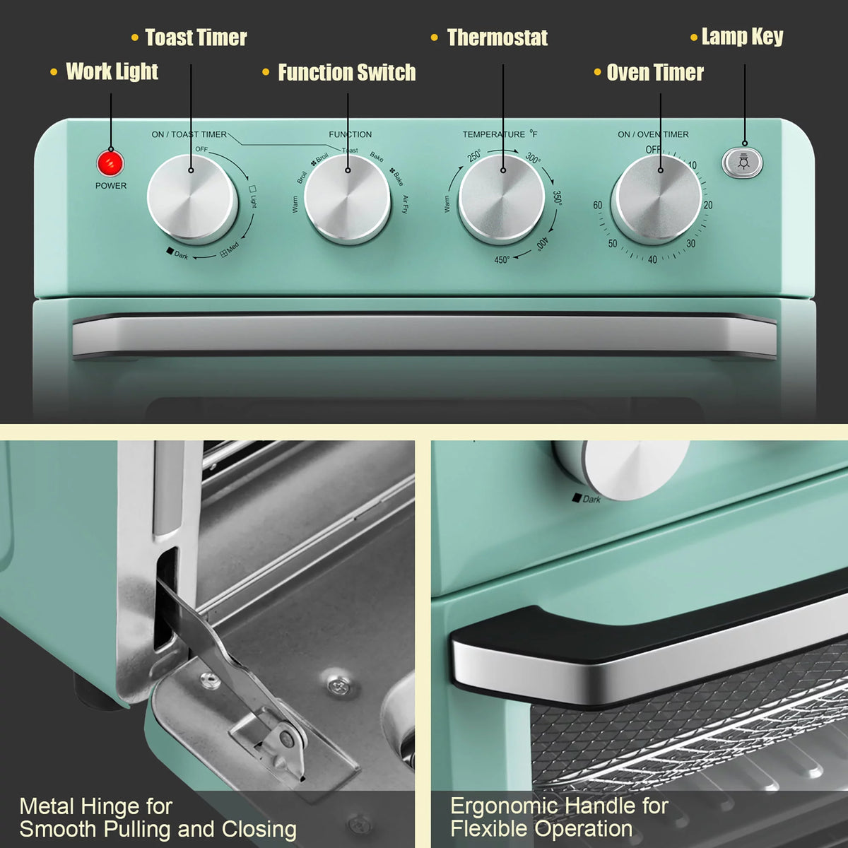 19 QT Air Fryer Toaster Oven with 5 Accessories X895918