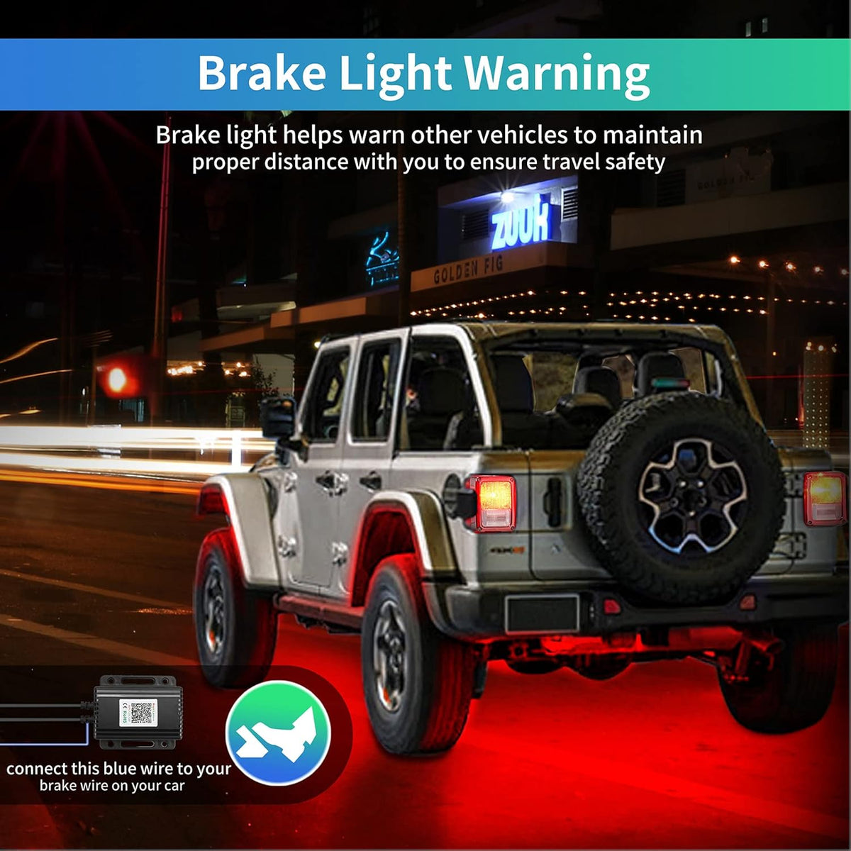 12 Pods LED Rock Lights Kit, APP/RF Control Multicolor Waterproof Exterior Rock Lights B3379
