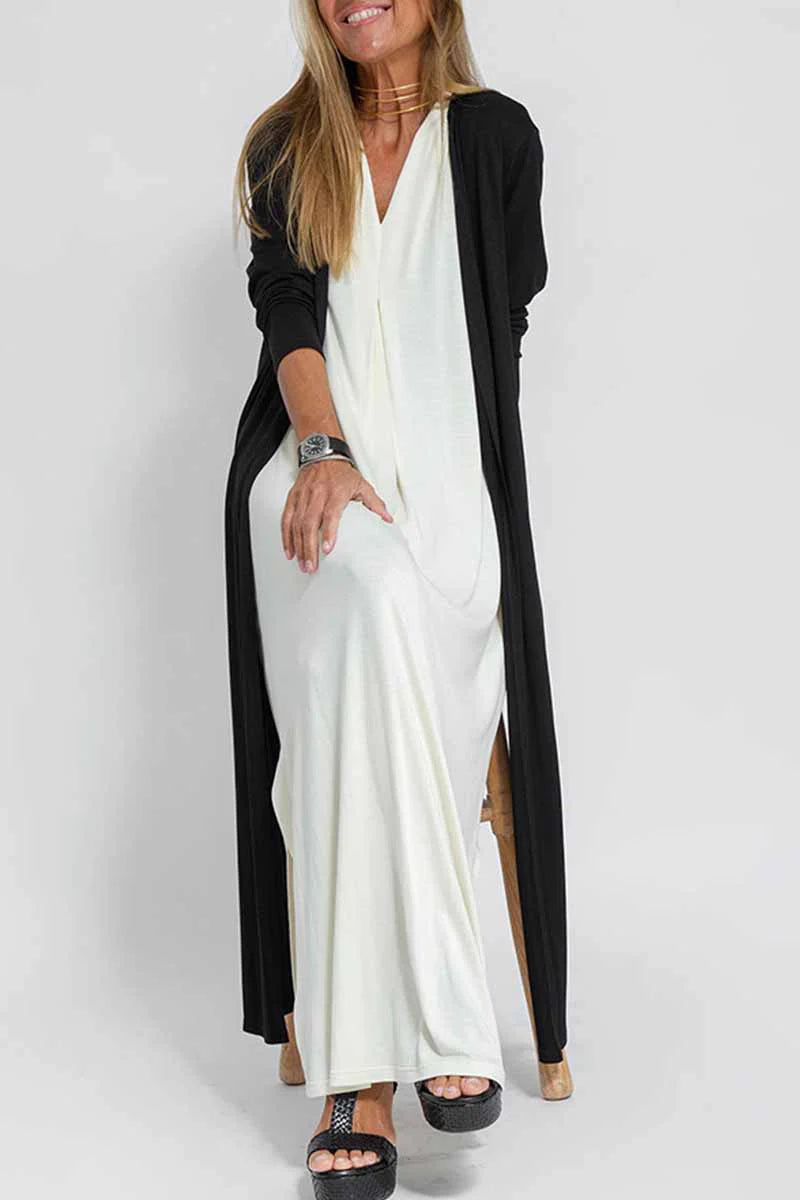 Solid Slit Cardigan Outerwear S60013