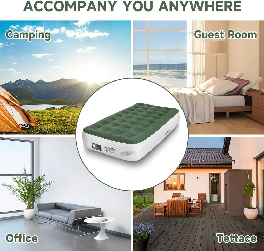 Twin Size Air Mattress with Built-in Pump S62558