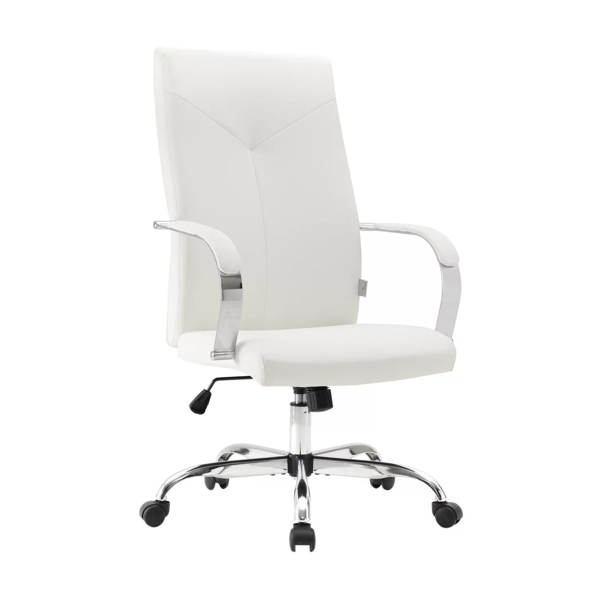Adjustable Height Leather High-Back Office Chair with Tilt & 360 Degree Swivel T77178