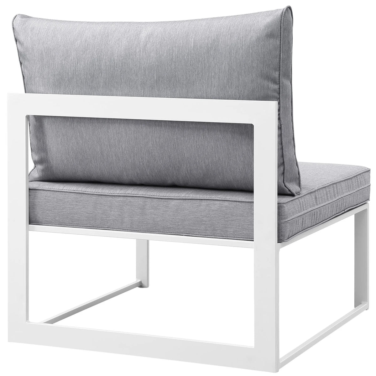 White Grey Fabric Outdoor Patio Sectional Sofa Set Z131692