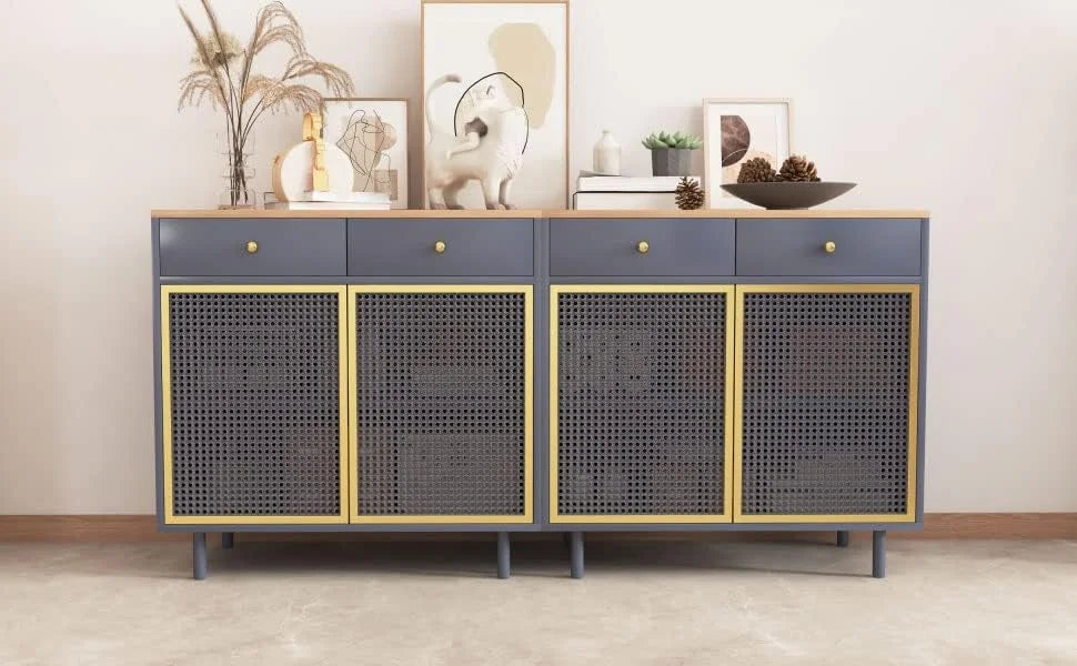 Modern Buffet Sideboard Cabinet with 2 Doors and 2 Drawers O394714