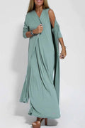 Solid Slit Cardigan Outerwear S60013