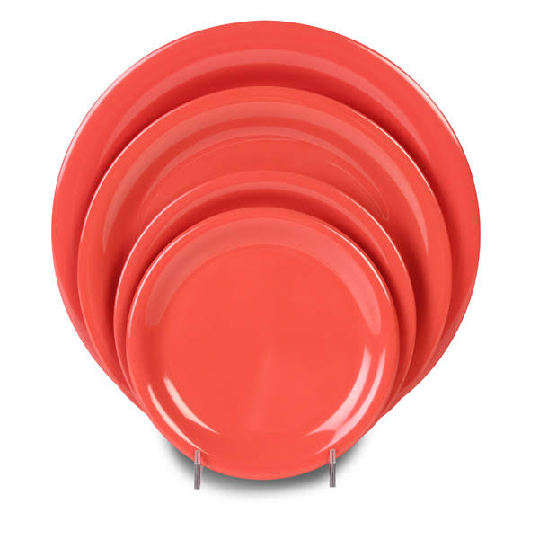 Orange 7 1/4x22 Narrow Rim Plate, Melamine, Pack of 6 Y731
