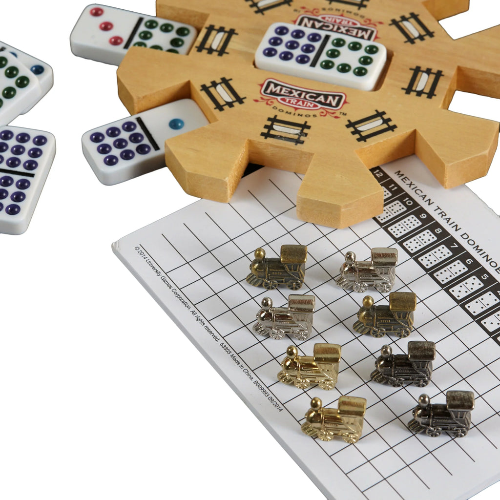 Mexican Train Domino Set in Wooden Collector Box B521307