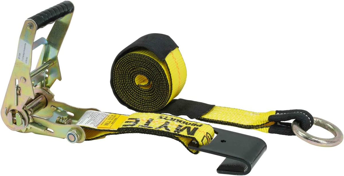 4 Pack 2 x 10' Car Tie Down Ratchet Strap with Flat Hook Y6029