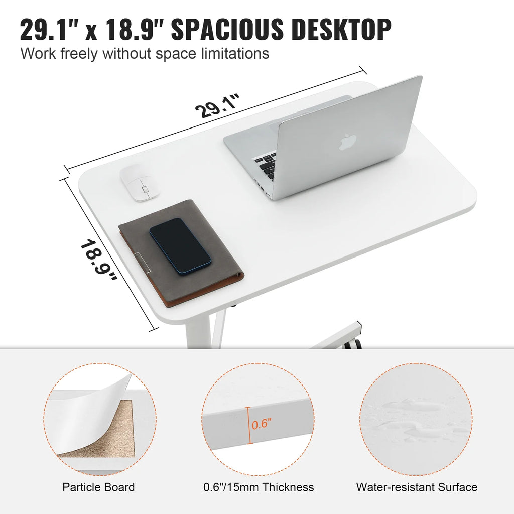 Mobile Standing Desk with 360° Swivel Wheels F45236