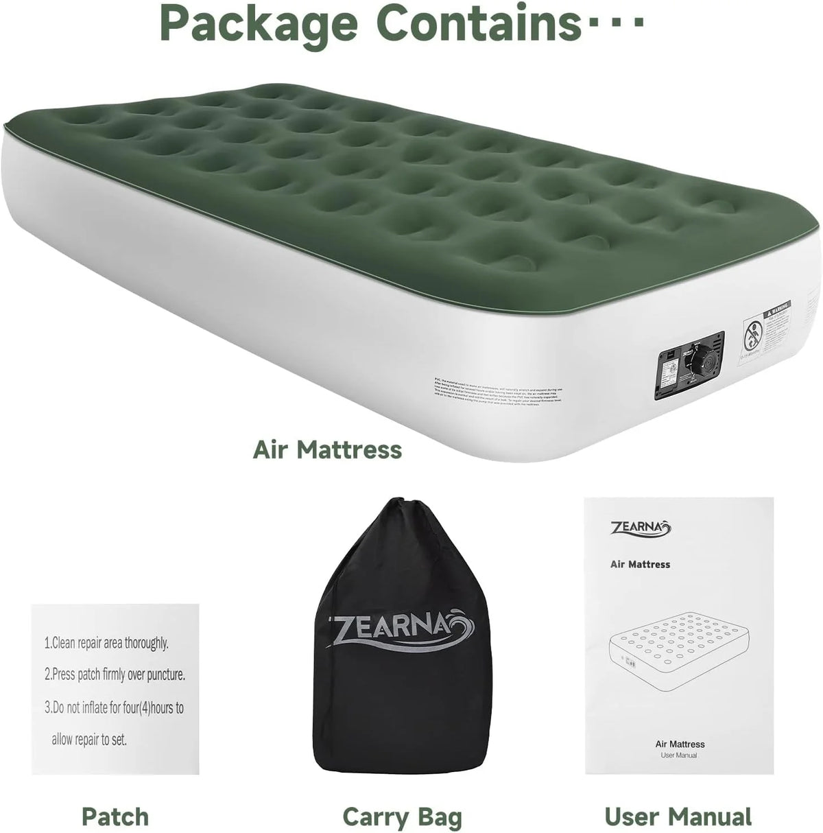 Twin Size Air Mattress with Built-in Pump S62558