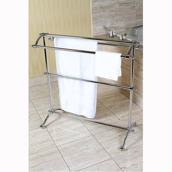Satin Nickel Pedestal Towel Rack D72424