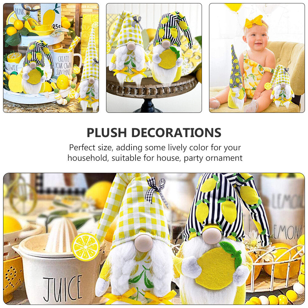 Lemon Faceless Old Man Plush Gnome Doll Toy I24766