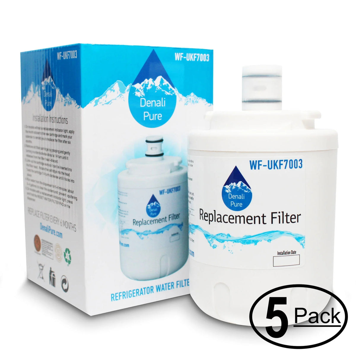 5-Pack Replacement Refrigerator Water Filter Cartridge B9725