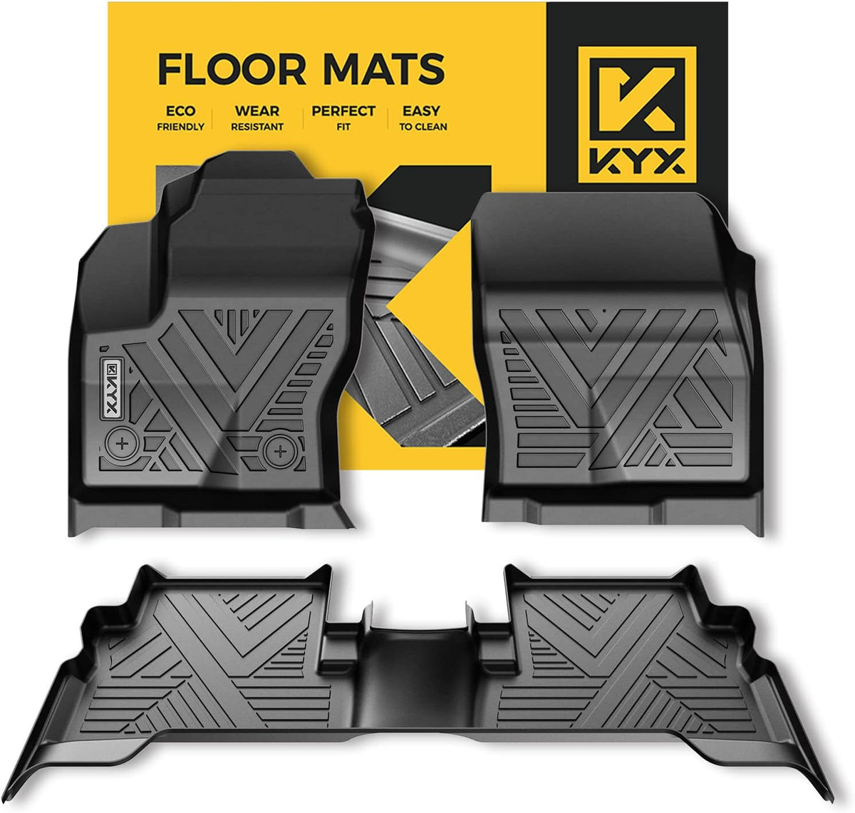 Black TPE All Weather Car Floor Mats N2170