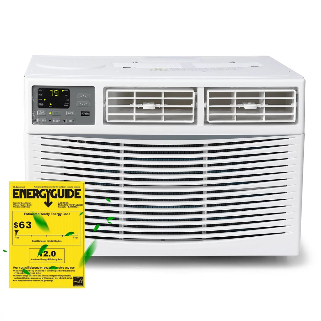 115V Window-Mounted Air Conditioner 8,000 BTU with Remote/APP Control L957131