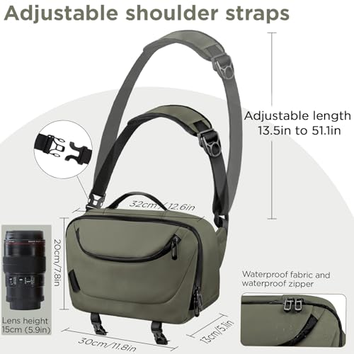 Waterproof Camera Sling Bag with Tripod Holder G396
