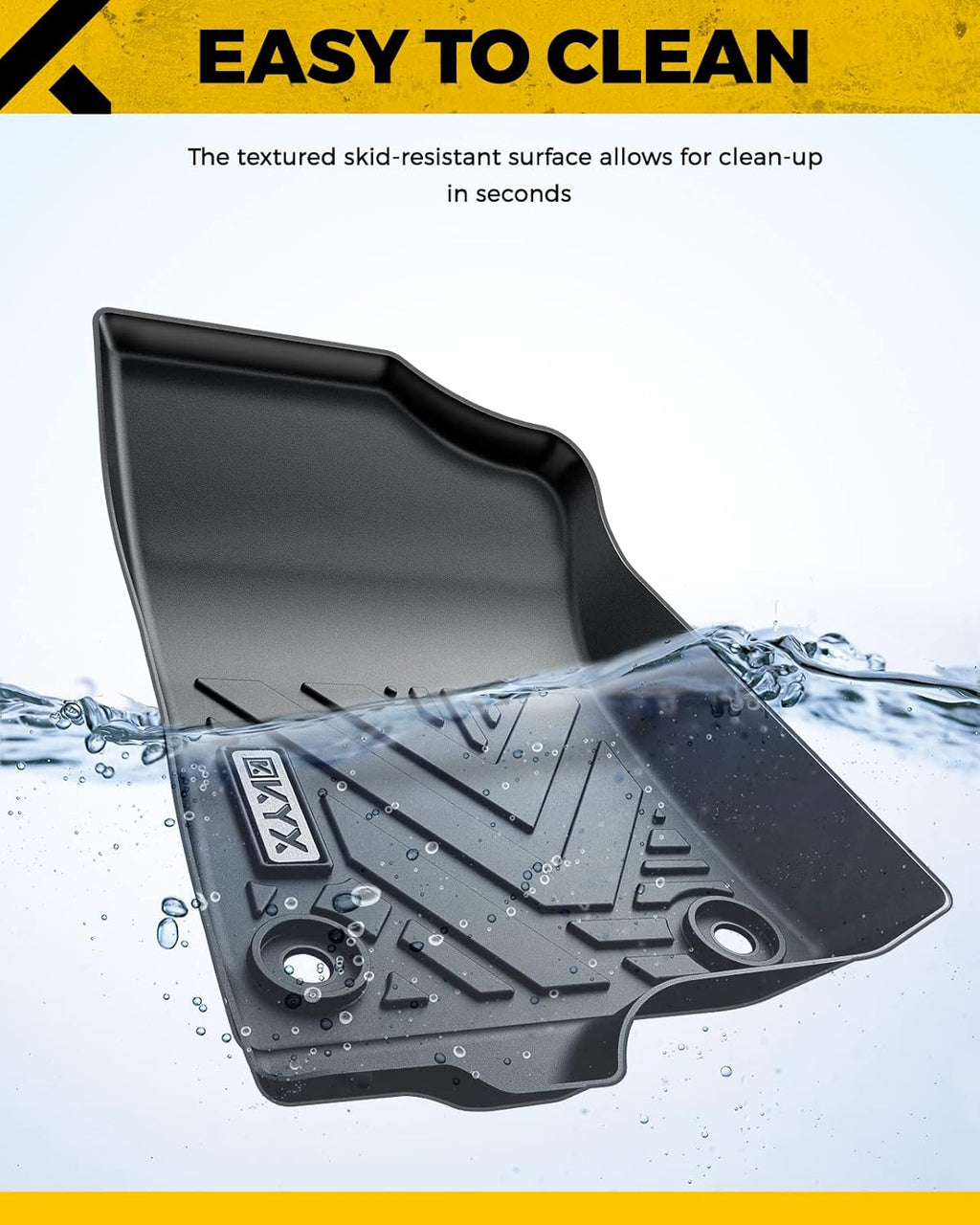 Black TPE All Weather Car Floor Mats N2170
