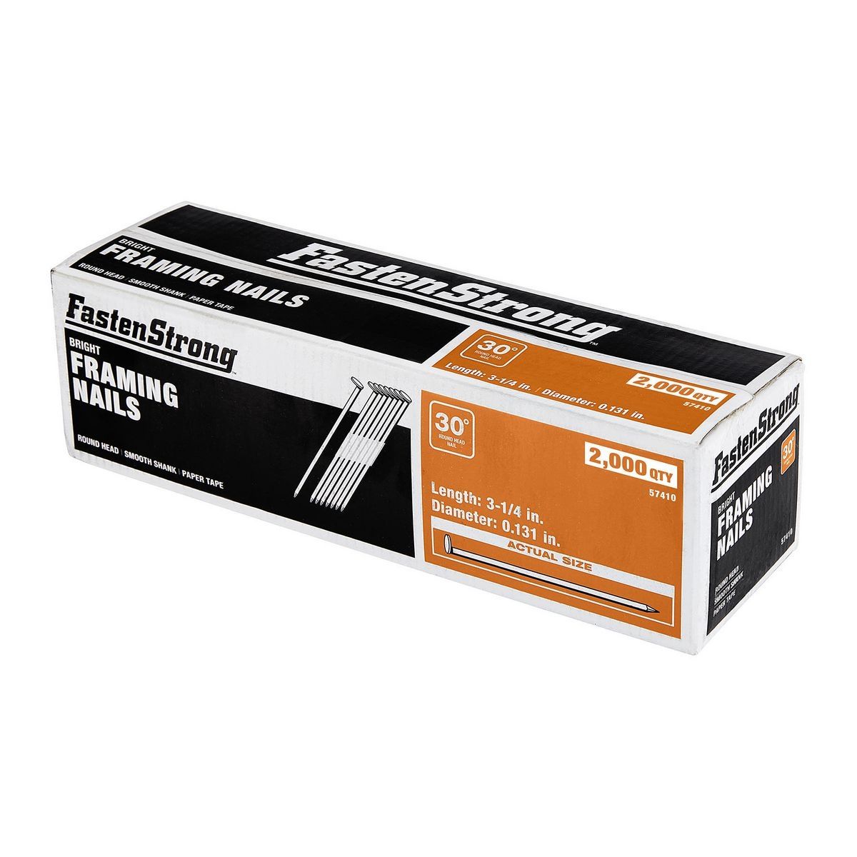 Bright 3-1/4 in. Framing Nails, 2000 Pack T54728