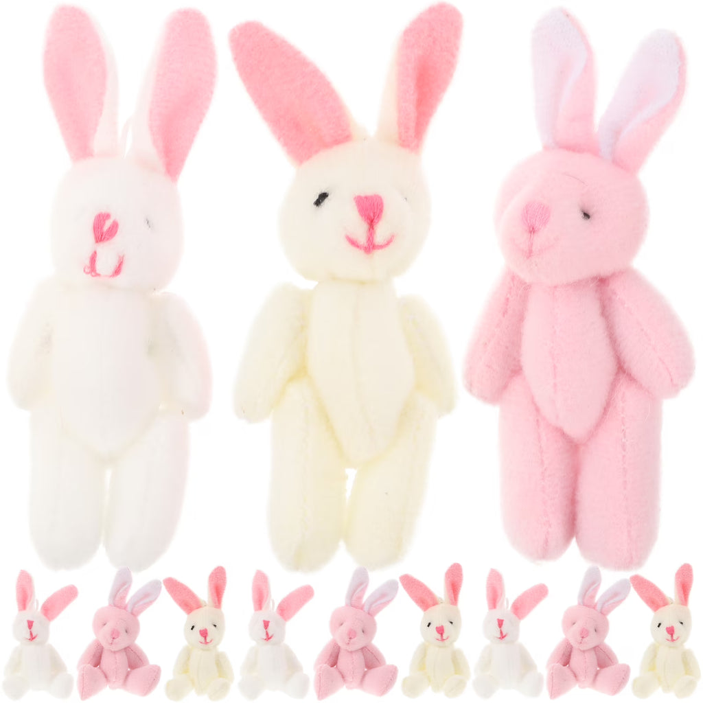 15 Pcs Mini Rabbit Plush Toy Stuffed Animal L946259