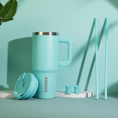 30 oz Stainless Steel Insulated Tumbler With Handle Lid And Straw X878