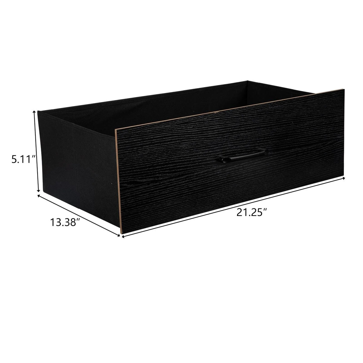 Black 4 Drawer Wood Dresser N60536