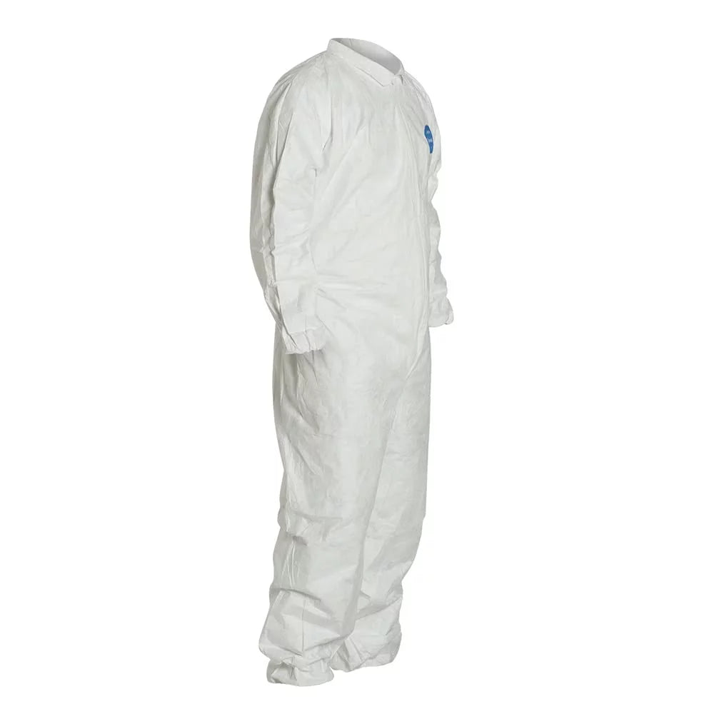 White Medium Coveralls with Elastic Wrists and Ankles C84658