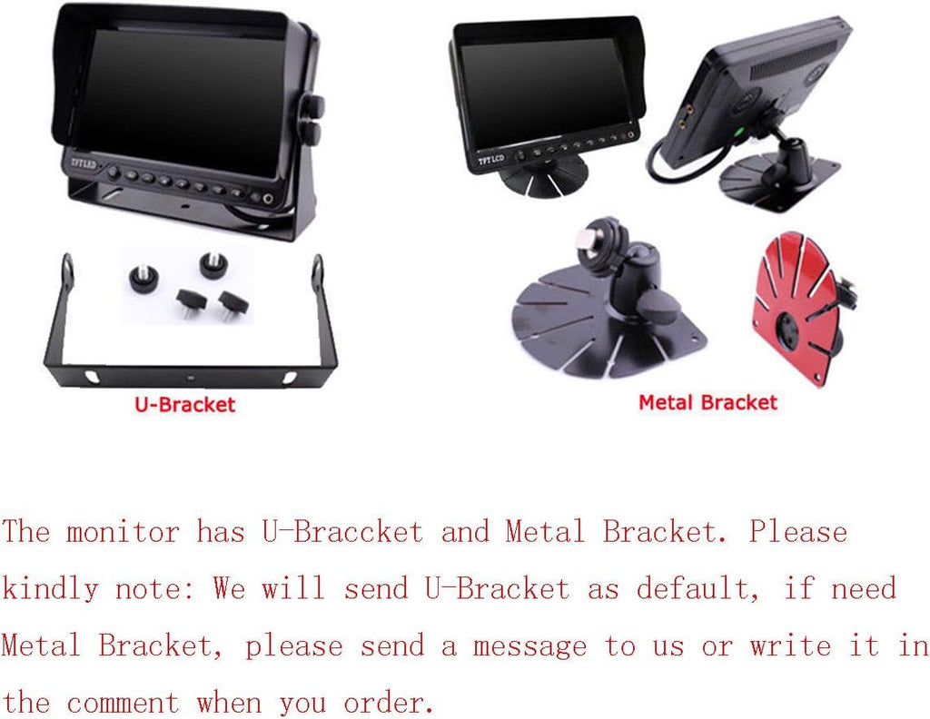 9 inch 4 x Heavy Camera Backup Camera Monitor Kit with Quad Split Screen G580275
